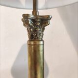 Bronze column-shaped table lamp
