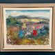 Original Swedish Oil on Canvas - "Children Playing" by Nils Sewerin (1920-1985) - Signed - Vintage and Framed - 77 × 66 cm (30.3" × 26")