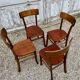 Series Lot of 8 old vintage bistro chairs