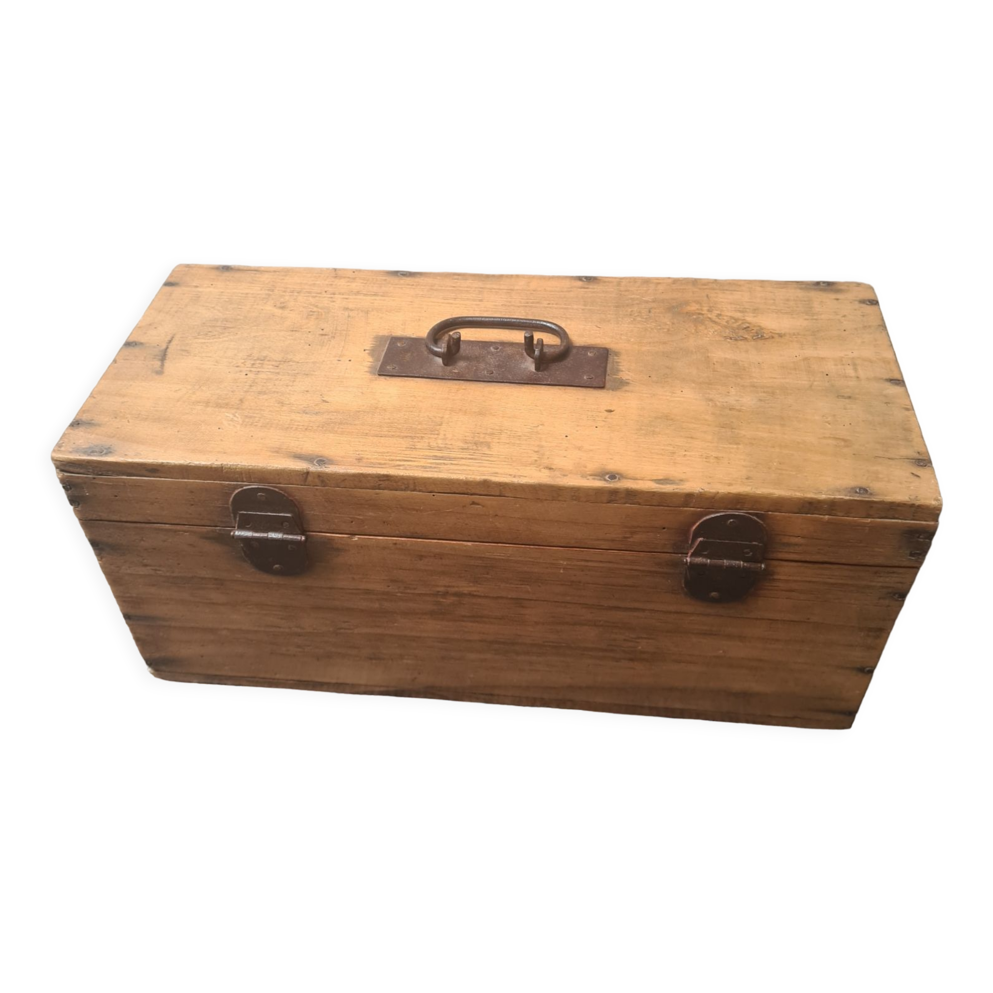 Large antique wooden box