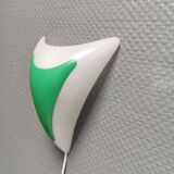 Beautiful and fun wall lamp, in hard pressed white plastic danish 1980s