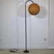 Rattan ball floor lamp 1970