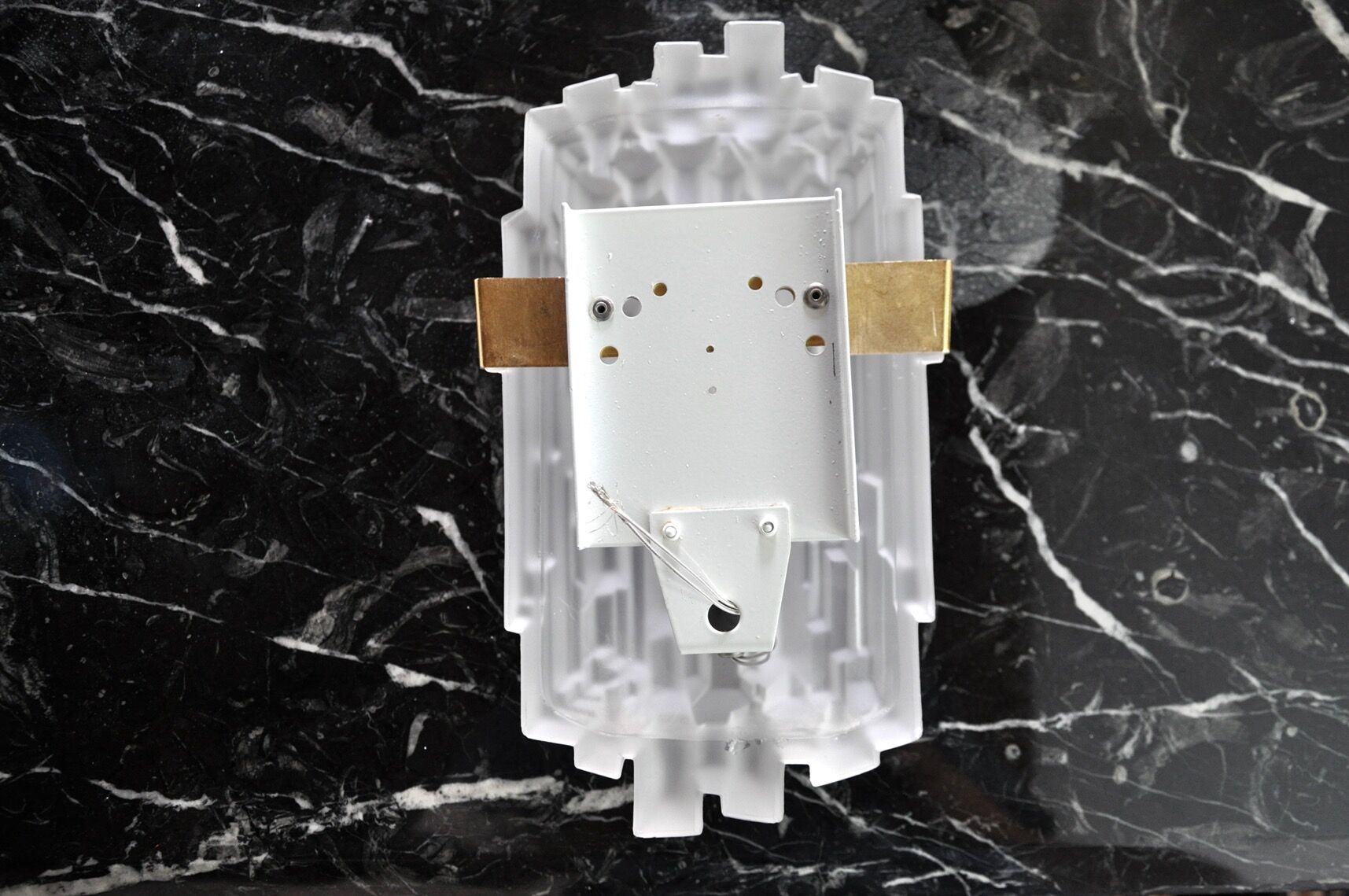 Wall lamp J.T Kalmar, frosted glass Austria 1970