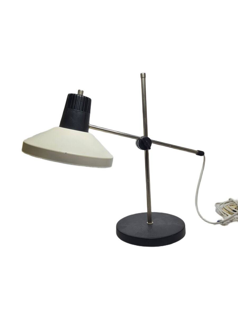 Vintage Polish bedside lamp in glass and metal, 1980s