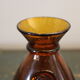 Carafe en verre soufflé  bullé teinte  orangé biot