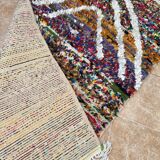 Handmade Azilal Moroccan rug, Berber rug woven from wool.