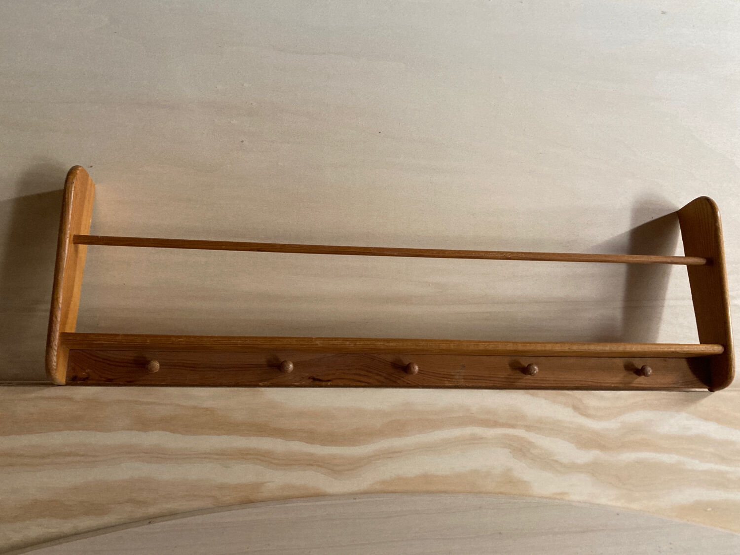 Wooden wall shelf 1980