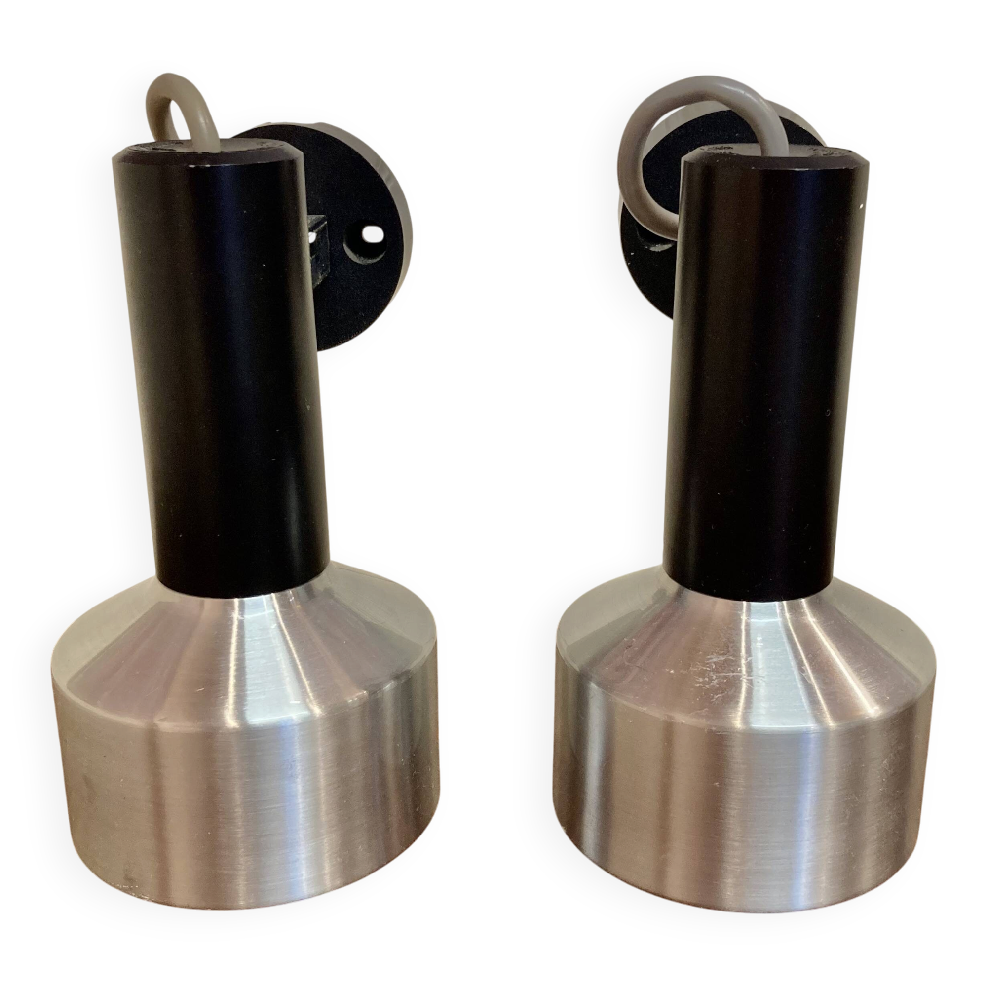 PAIR OF MODULAR SCANDINAVIAN DESIGN WALL LIGHTS 1960.