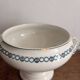 Antique Soup Tureen Vegetable Dish Faience Longwy Henri II Style Geometric Frieze