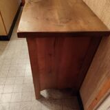 Small solid walnut pedestal sideboard