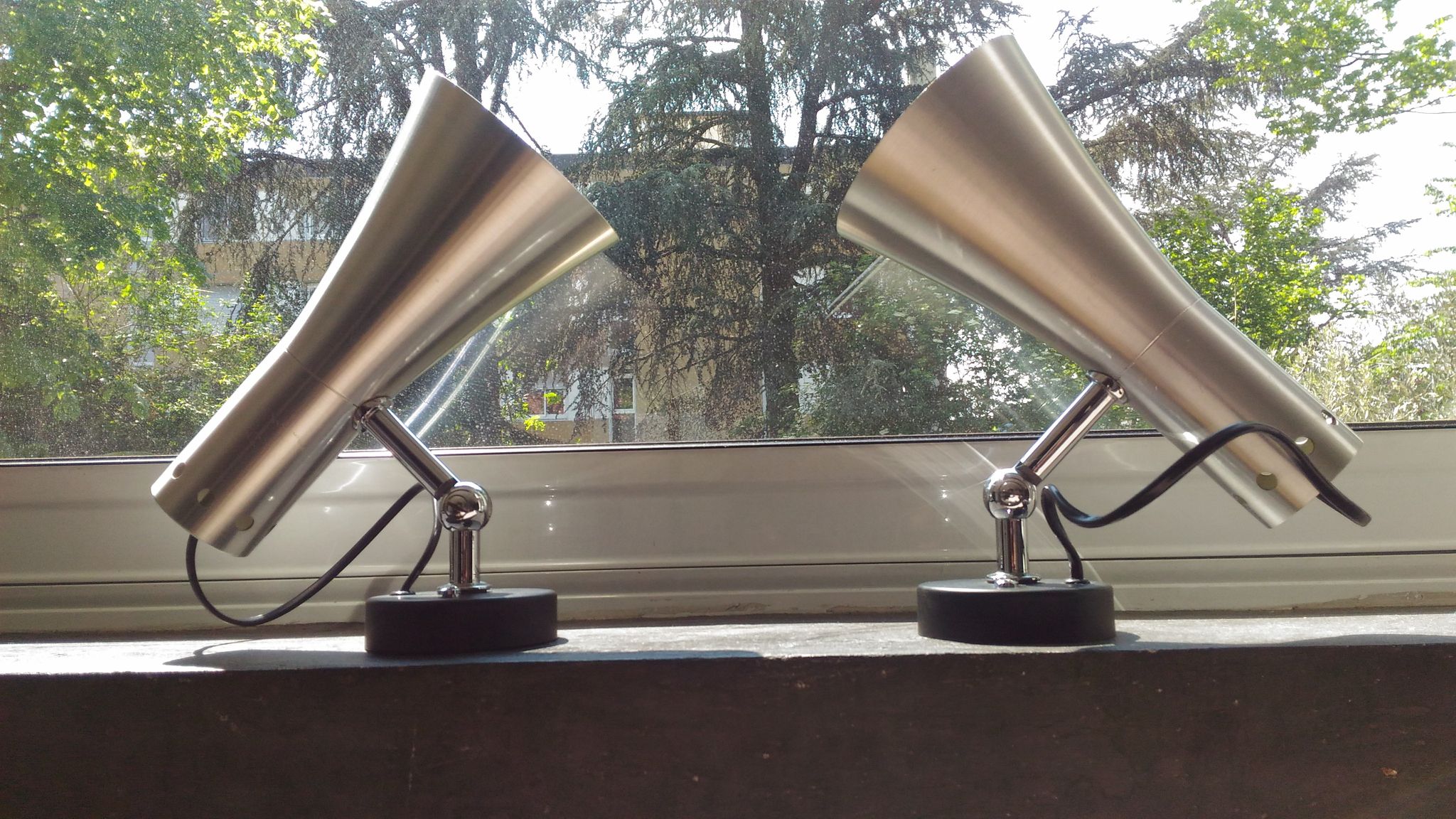 Paire d'appliques diabolo circa 1970
