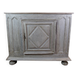 Original Painted Food Cabinet Grey Colour, Spanish Origin From 1720s