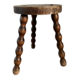 Wooden tripod stool