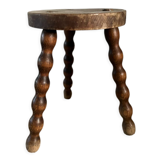 Wooden tripod stool