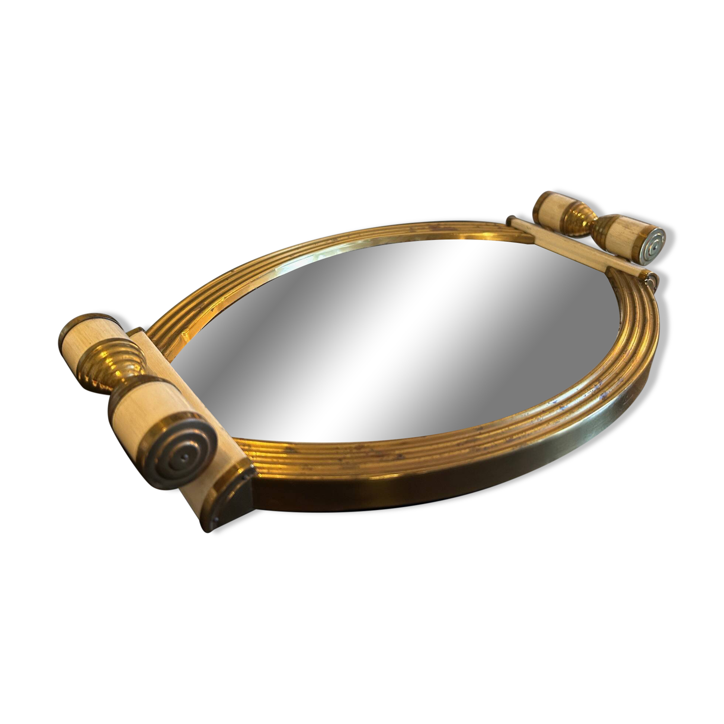 art deco mirrored tray