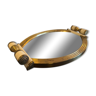 plateau art déco miroir