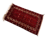 Petit tapis de prière tribal afghan vintage noué main années 1950