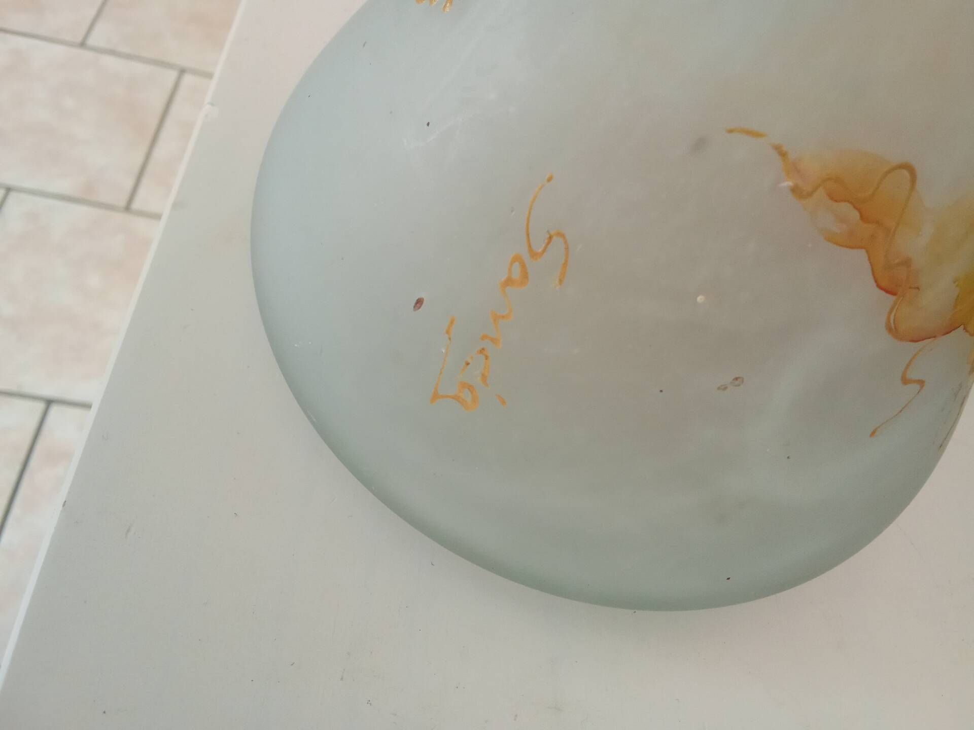 Vase en pâte de verre