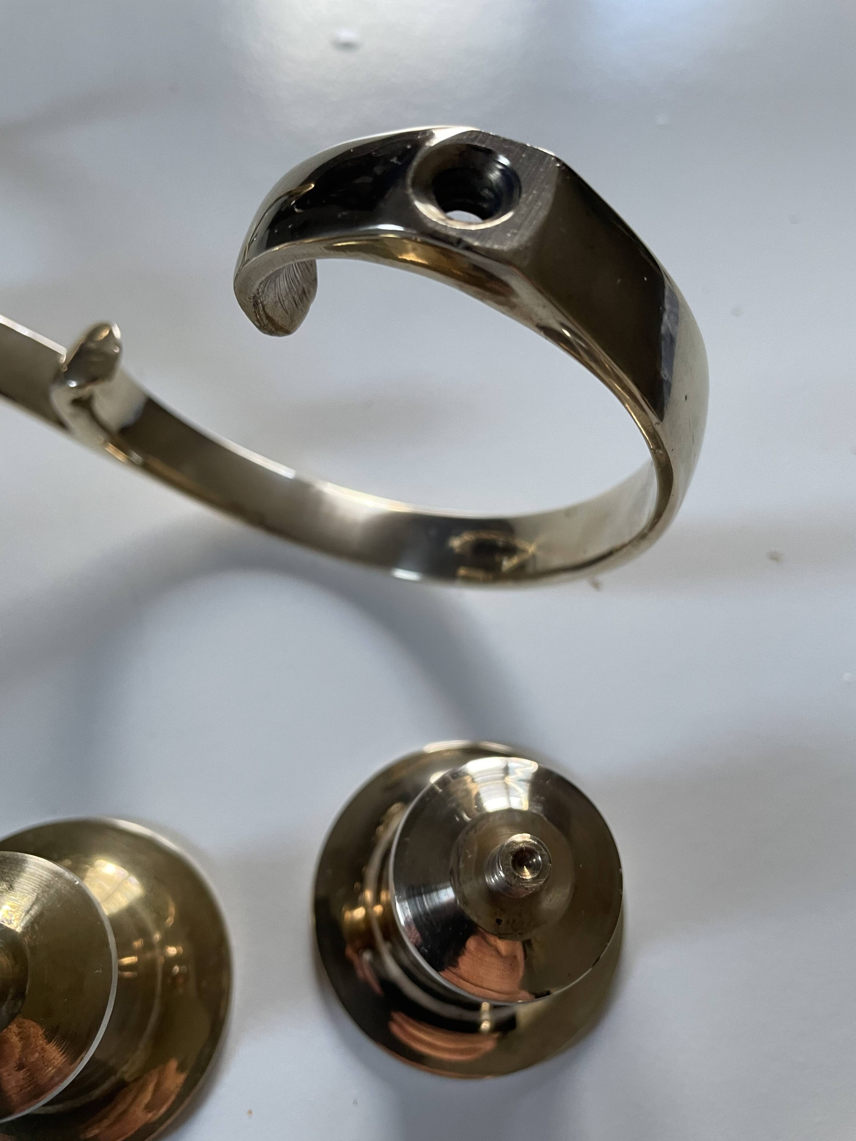 Gold-plated brass candlestick