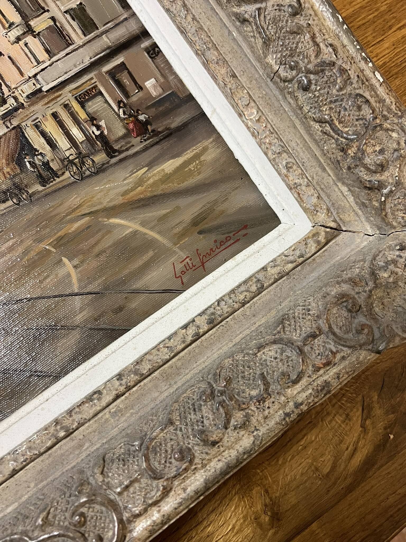 Italian School of the 20th century: Oil on canvas by Enrico Gatti signed, located and dated