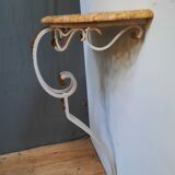 Steel and marble console
