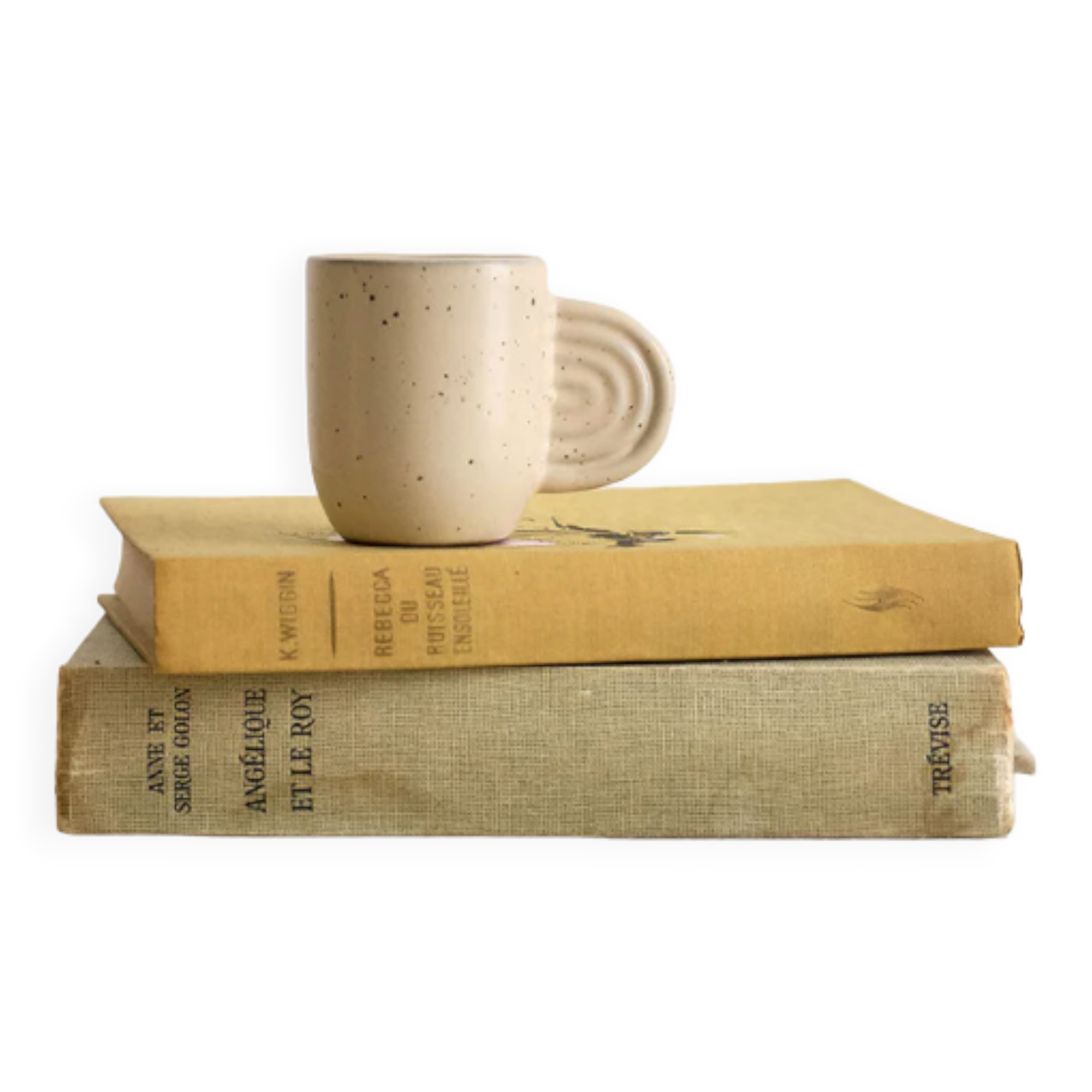 Black Speckled Amber Ceramic Cup - Oustao