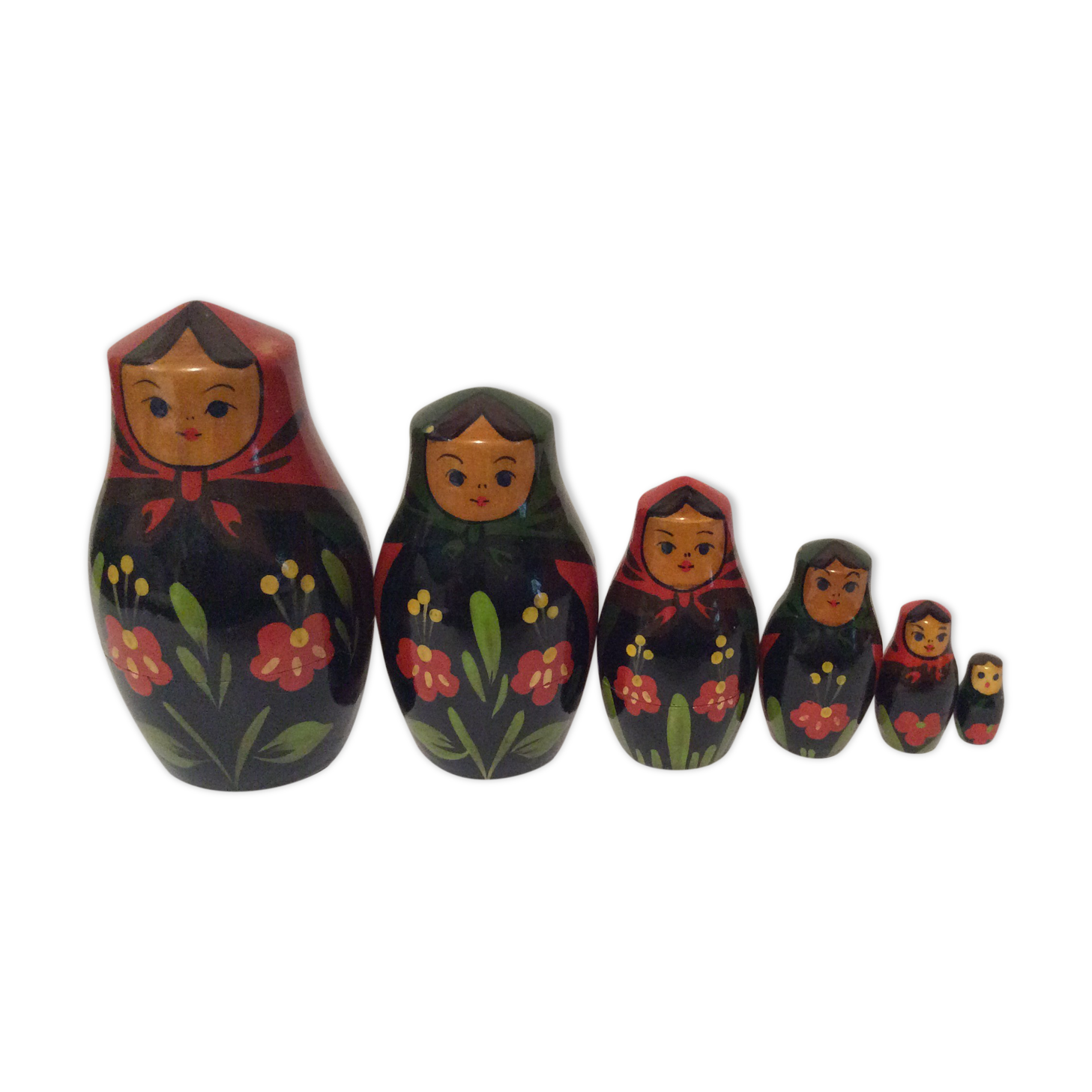 Vintage ancient Russian Matriochka dolls