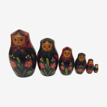 Vintage ancient Russian Matriochka dolls