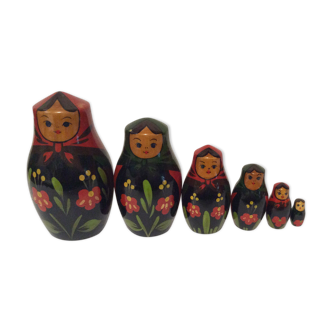 Vintage ancient Russian Matriochka dolls