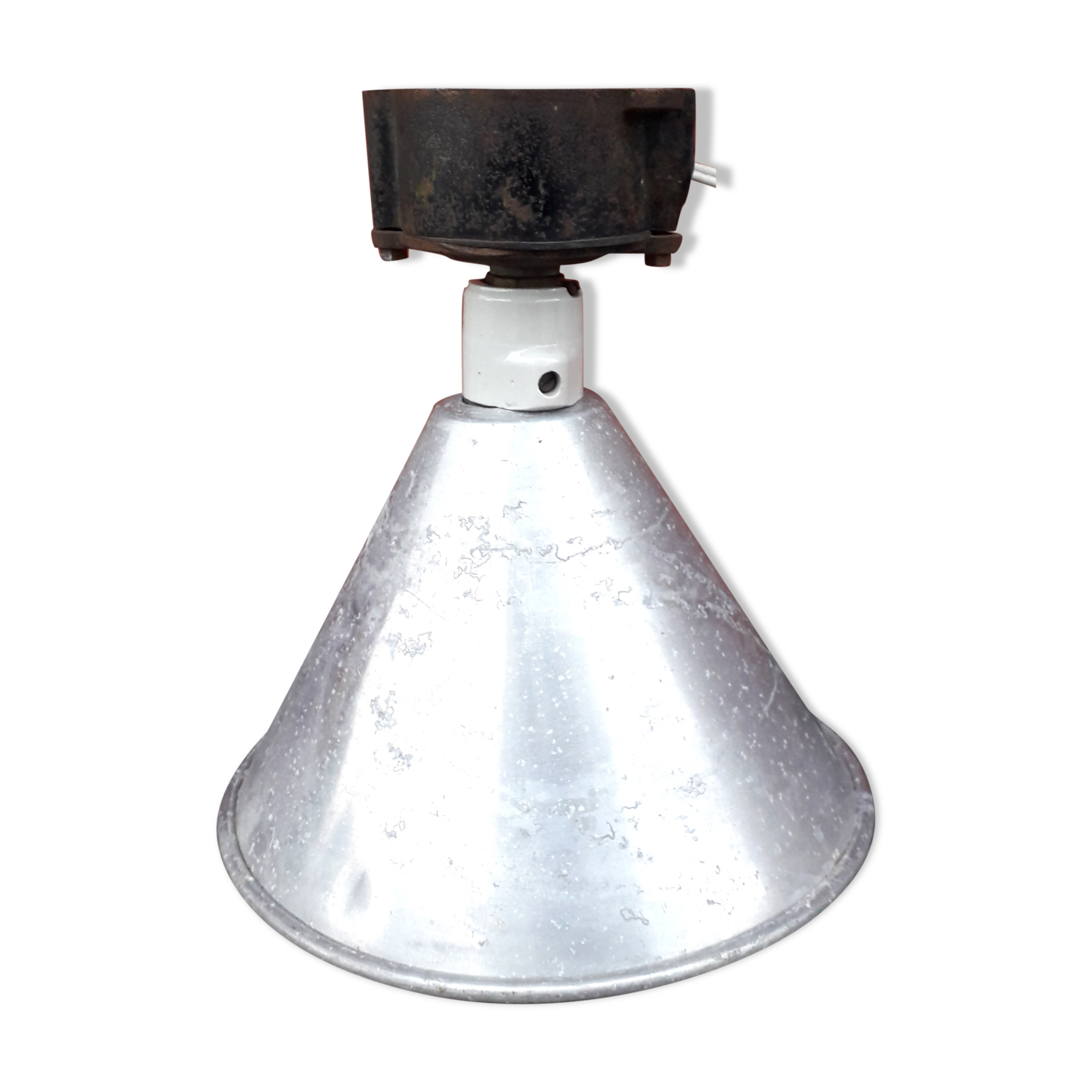 Old workshop / factory ceiling lamp - Industrial decoration - 1950