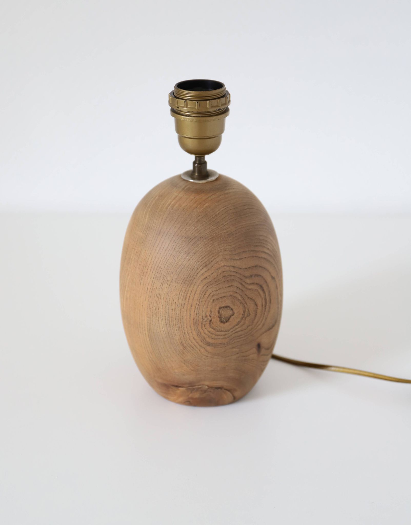 Table lamp, Mid-Century carved wood base, and Jungle Floral lampshade