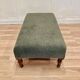 Sofa à roulettes kaki et chêne design 1950.