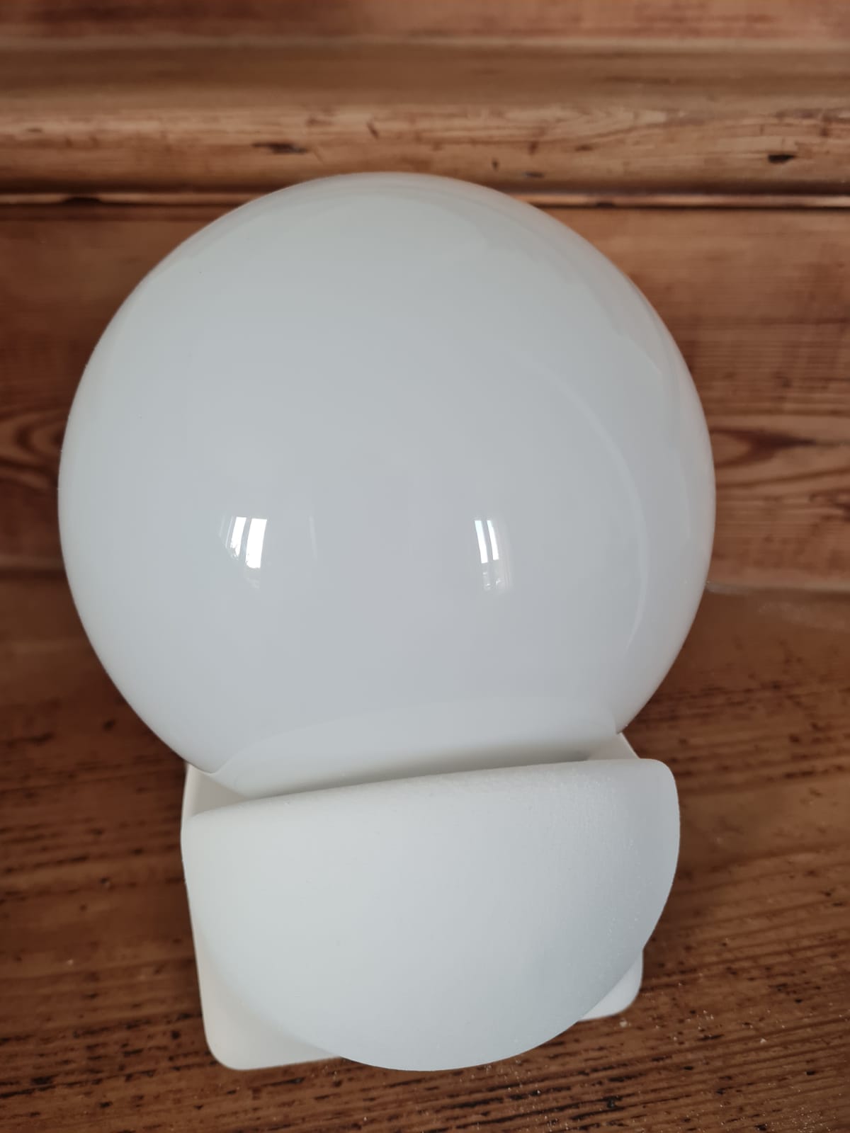 Pair of white opaline wall lamps