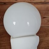 Pair of white opaline wall lamps