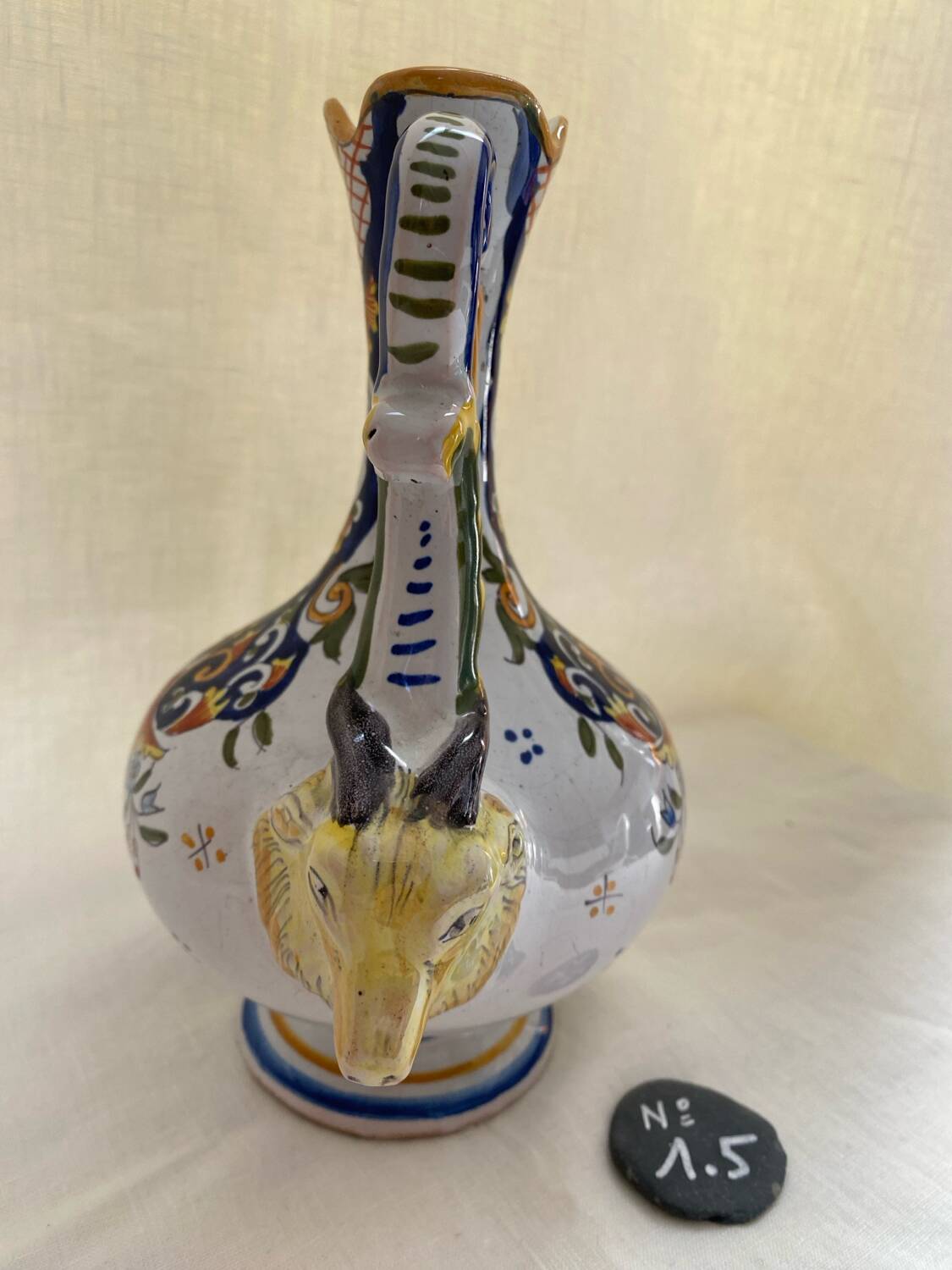 Desvres polychrome earthenware vase