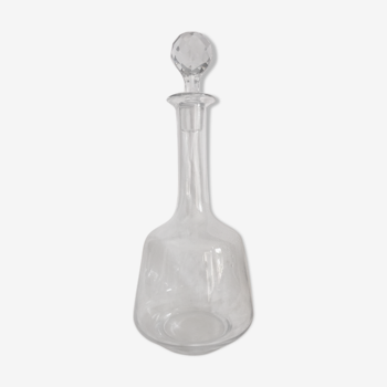 Carafe a vin bouchon facetté en cristal