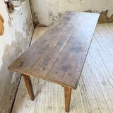 1950s oak farmhouse table with spindle legs