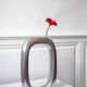 Vintage aluminium cast vase from the 1970s.