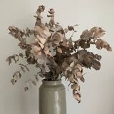 Large cylindrical pot in glazed stoneware