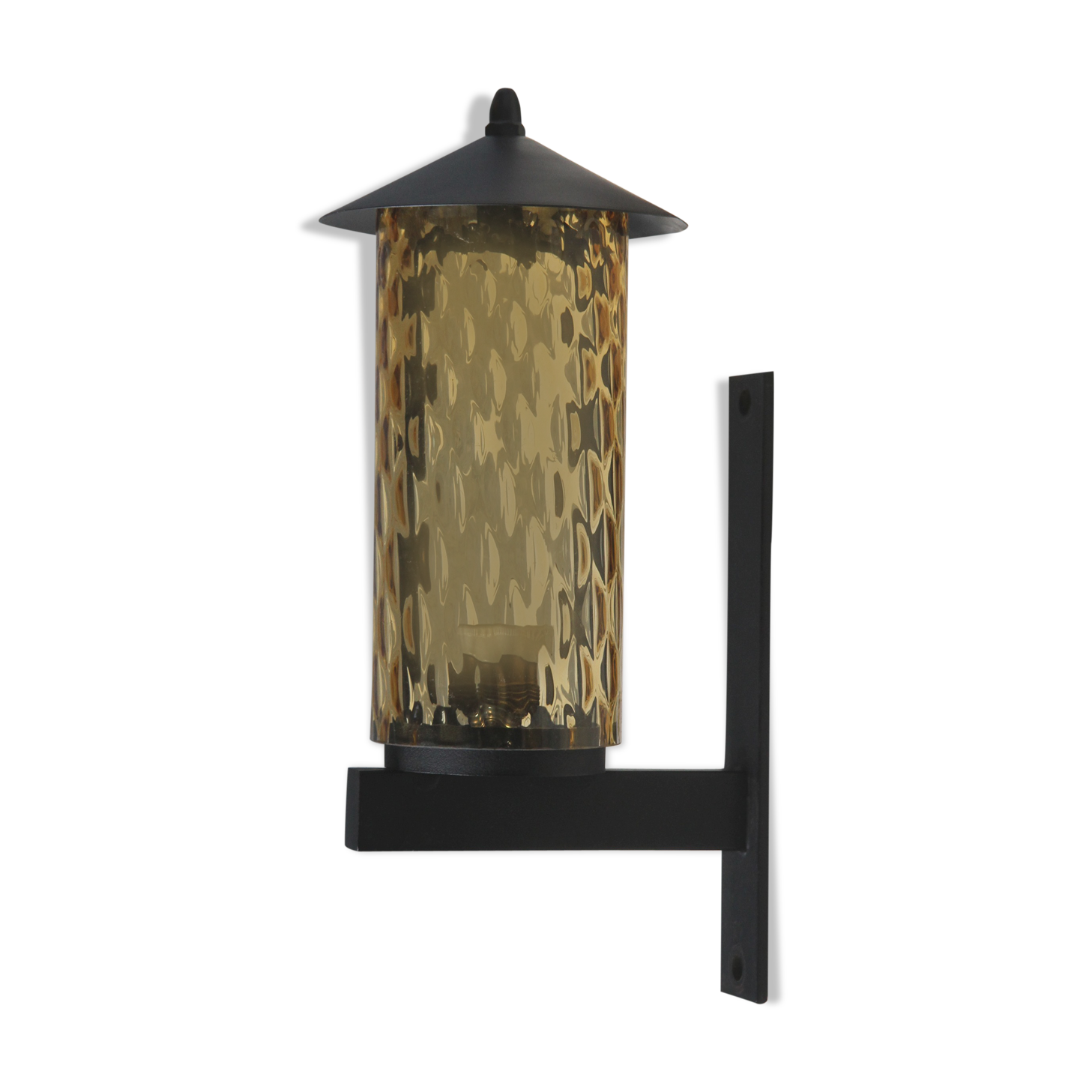 Metal and blown glass sconce from the 1950s