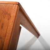 Rare bureau en teck danois des années 1950 extensible jusqu’à 230 cm