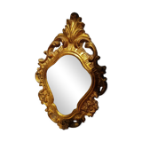 Miroir vintage doré en bois fabriqué en Italie