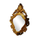 Miroir vintage doré en bois fabriqué en Italie