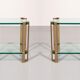 Peter Ghyczy side or coffee tables T24 double glass 70s design 45x45x45