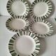 8 vintage flat plates Sarreguemines Digoin model 5329