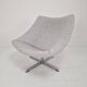 Fauteuil Oyster Artifort restauré avec base croisée par Pierre Paulin, 60'