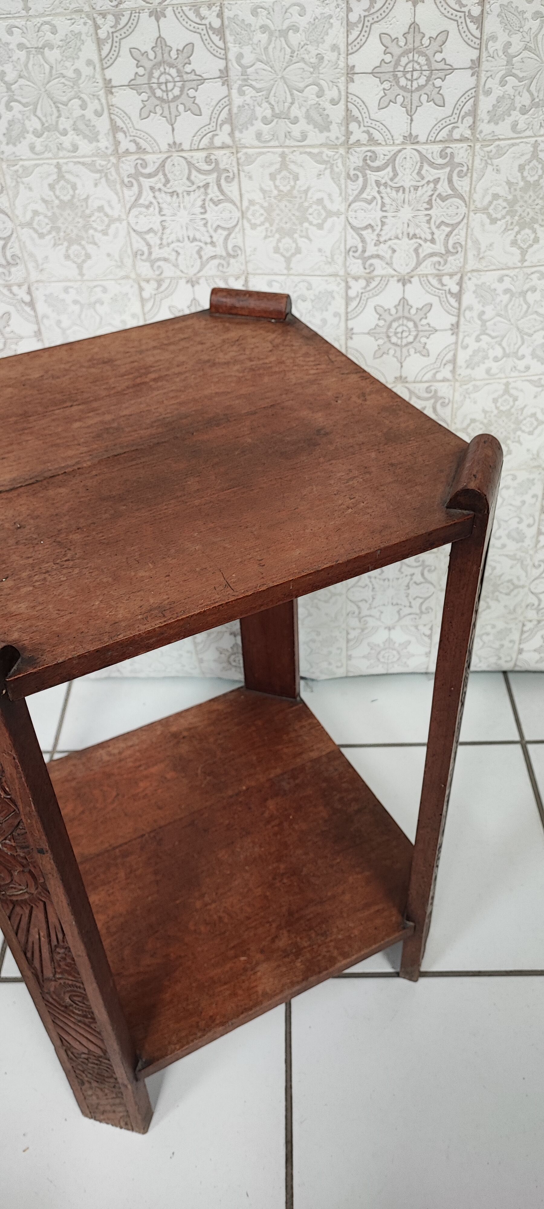 Pedestal table art deco side cabinet