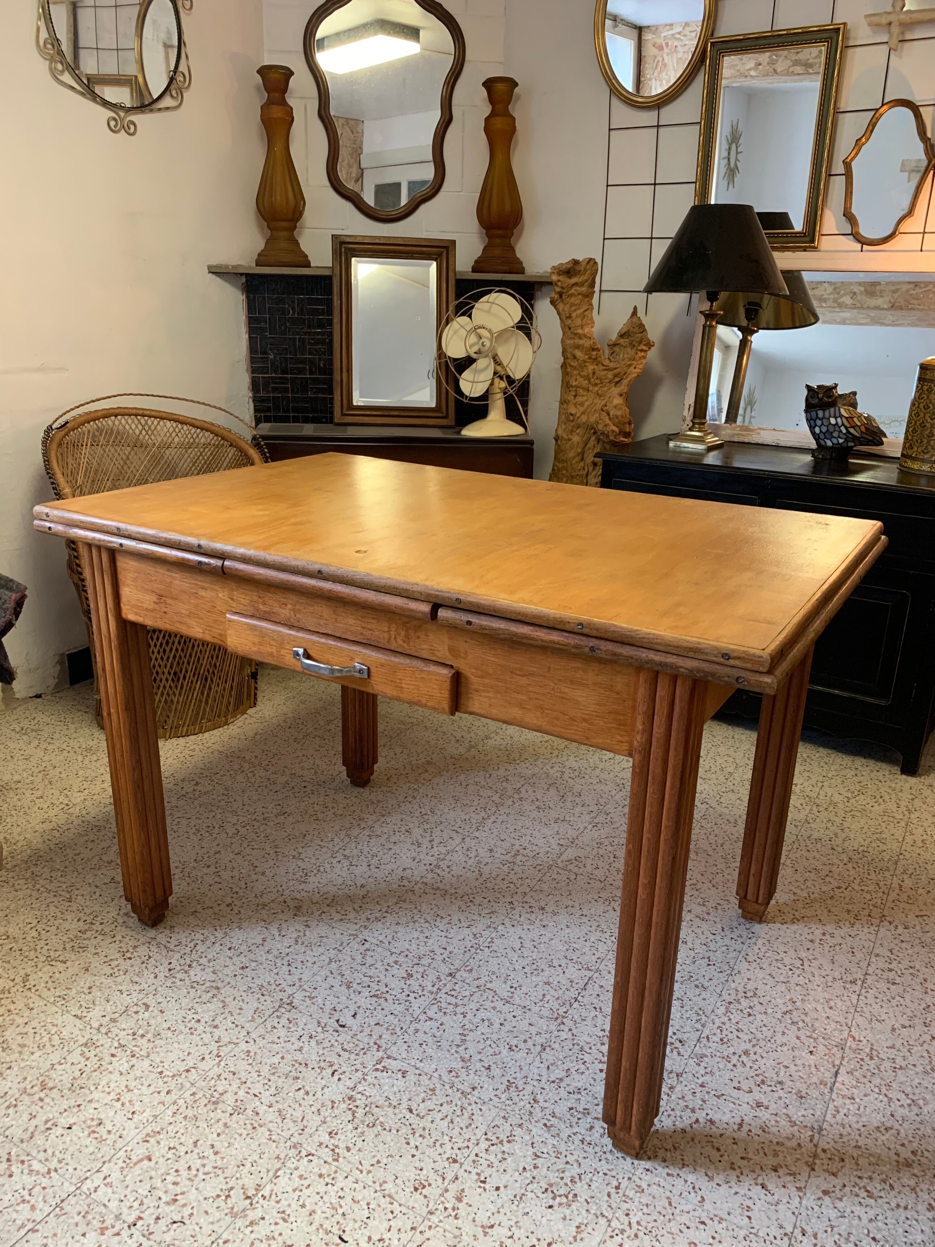 Living table wooden extension vintage