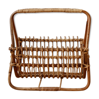 Porte magazine en rotin