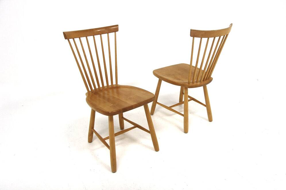 Set of 2 Scandinavian chairs "Lilla Åland", Carl Malmsten, Sweden, 1960